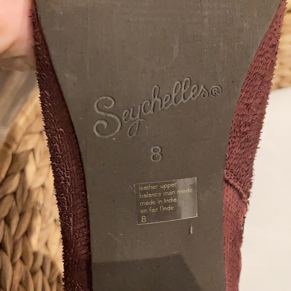 ✨ Seychelles 🇸🇨 Unique Leather Boots✨ Maroon Scaled  Leather European Style - Picture 7 of 7